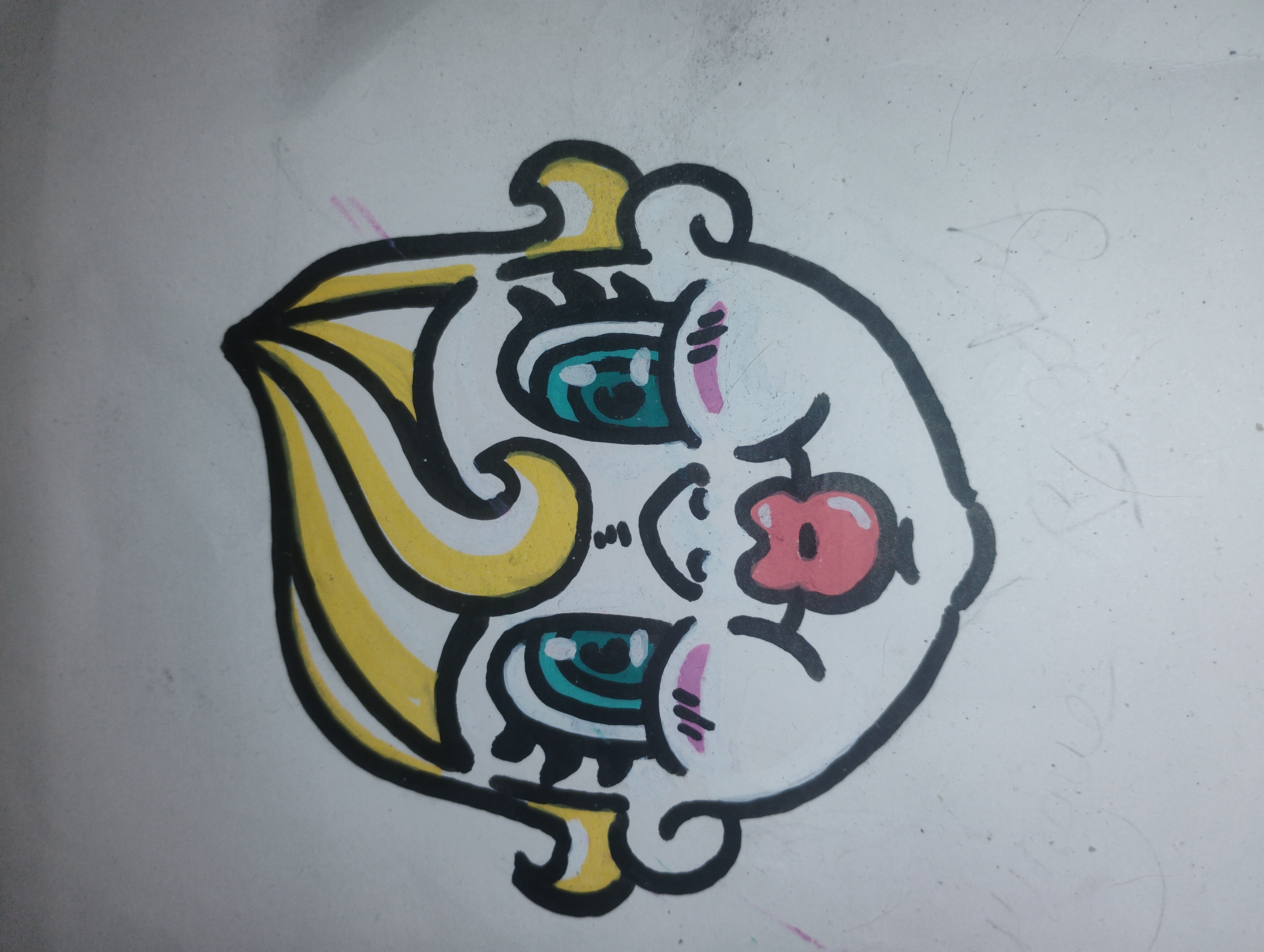 Original hand-drawn Meringue Baby logo sketch, designed by the owner's husband